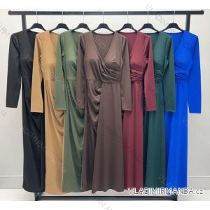 Šaty dlhé spoločenské dlhý rukáv dámske (XS/S/M ONE SIZE) TALIANSKA MÓDA IMM25M43270