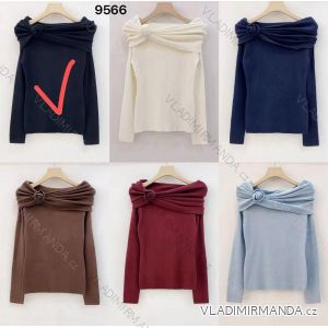 Sveter úpletový dlhý rukáv dámsky (XS/S/M ONE SIZE) TALIANSKA MÓDA IMM25M9566