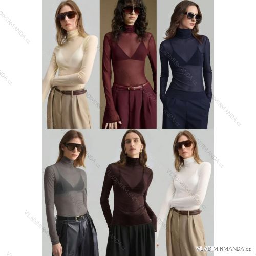 Tričko s rolákom dlhý rukáv dámske (XS/S/M ONE SIZE) TALIANSKA MÓDA IMM25M37979