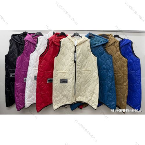 Vesta s kapucňou dámska nadrozmer (52/54/56 ONE SIZE) TALIANSKA MÓDA IM425739