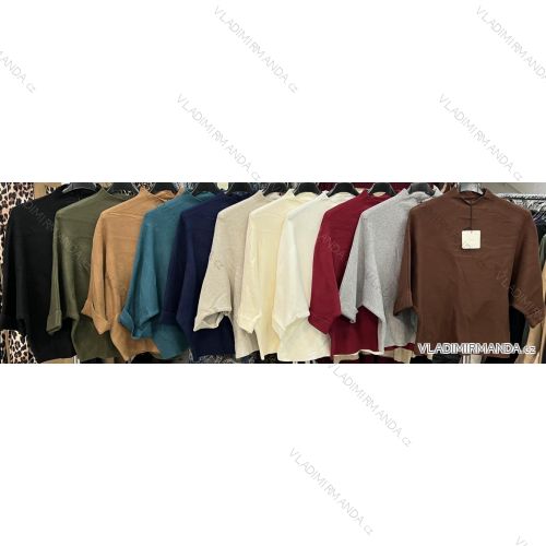 Sveter tenký krátky rukáv dámsky (XS/S/M ONE SIZE) TALIANSKA MÓDA IMM25M3030