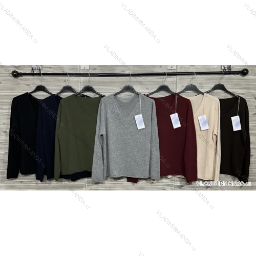 Sveter tenký dlhý rukáv dámsky (S/M/L ONE SIZE) TALIANSKA MÓDA IMPOZ25JR-16020