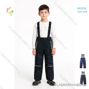Nohavice zimné otepľovačky lyžiarske dorast dievčenské a chlapčenské (134-164) KUGO DK5236