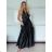 Šaty dlhé elegantné variabilné vázánie bez rukávov dámske satén (S/M ONE SIZE) TALIANSKA MÓDA IMPDY24MDUE991505