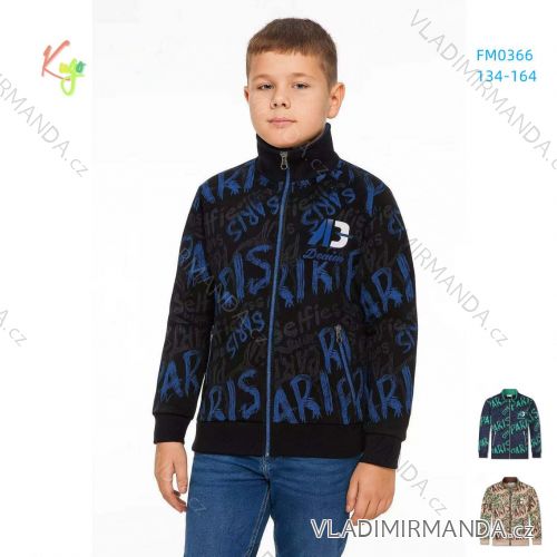 Mikina teplá dlhý rukáv dorast chlapčenská (134-164) KUGO FM0366N