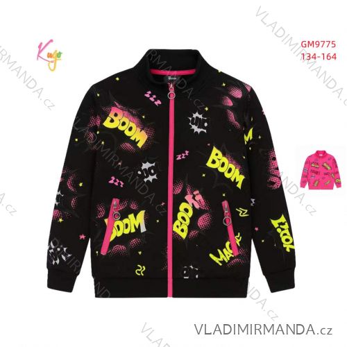 Mikina teplá dlhý rukáv dorast dievčenské (134-164) KUGO GM9775