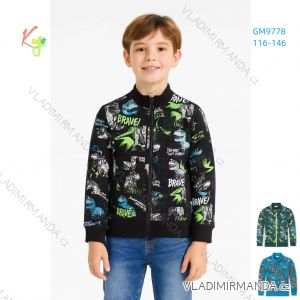 Mikina teplá dlhý rukáv detská až dorast chlapčenská (116-146) KUGO GM9778