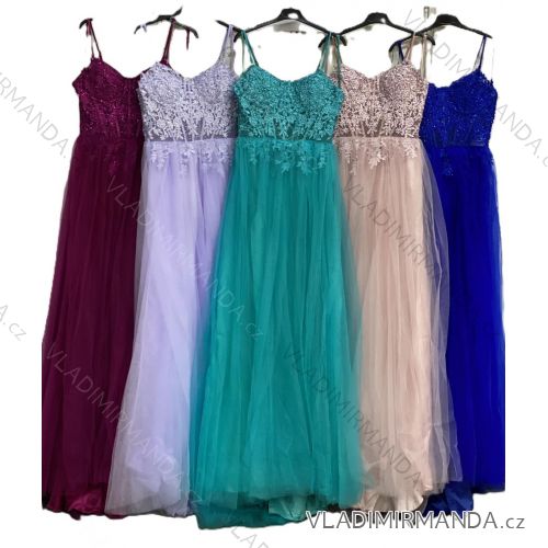 Šaty maturitné spoločenské na ramienka dámske (S/M/L ONE SIZE) TALIANSKA MÓDA IMC25519