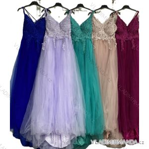 Šaty maturitné spoločenské na ramienka dámske (S/M/L ONE SIZE) TALIANSKA MÓDA IMC25520