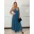 Šaty dlhé spoločenské bez rukávu dámske DIONE (S/M ONE SIZE) TALIANSKA MÓDA IMPBB22 IMPBB225009kt/DRU S/M neon ružová