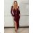 Šaty elegantný dlhý rukáv dámske (S/M/L ONE SIZE) TALIANSKA MÓDA IMM25M42722