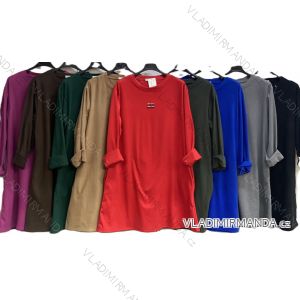 Šaty teplé oversize dlhý rukáv dámske nadrozmer (48/50/52 ONE SIZE) TALIANSKA MÓDA IMC25547