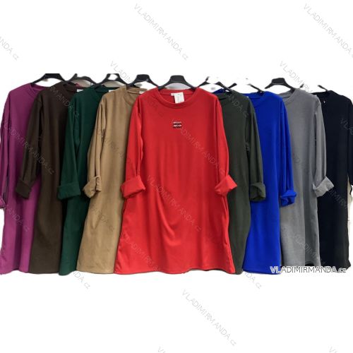 Šaty teplé oversize dlhý rukáv dámske nadrozmer (48/50/52 ONE SIZE) TALIANSKA MÓDA IMC25547