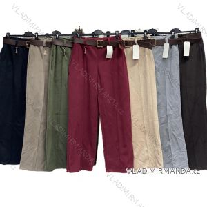 Nohavice elegantné s opaskom dámske (S/M/L ONE SIZE) TALIANSKA MÓDA IMC25566