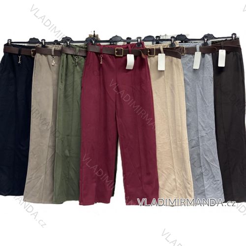 Nohavice elegantné s opaskom dámske (S/M/L ONE SIZE) TALIANSKA MÓDA IMC25566