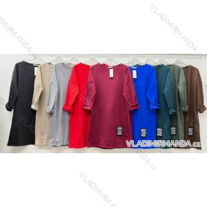 Šaty teplé dlhý rukáv dámske nadrozmer (46/48/50 ONE SIZE) TALIANSKA MÓDA IM425805