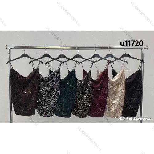 Top tielko trblietavý na ramienka dámsky (XS/S/M ONE SIZE) IMM25M11720