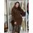 Šaty úpletové dlhý rukáv dámske INES (XS/S/M ONE SIZE) TALIANSKA MÓDA IMM25M9060