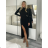 Šaty dlouhé elegantný se stojáčkem  dlhý rukáv dámske (S/M ONE SIZE) TALIANSKA MÓDA IMWCH234476