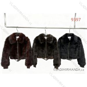 Kabátik kožúšok dlhý rukáv dámsky (XS/S/M ONE SIZE) TALIANSKA MÓDA IMM25M9397