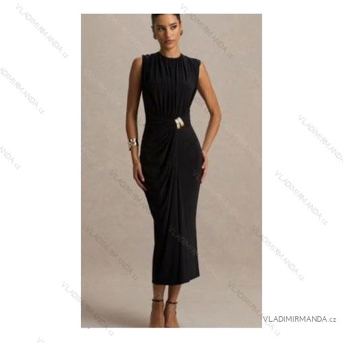 Šaty spoločenské elegantné bez rukávov dámske (XS/S/M ONE SIZE) TALIANSKA MÓDA IMM25M44656