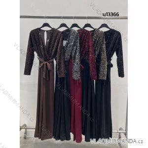 Overal dlhý elegantný trblietavý dlhý rukáv dámsky (XS/S/M ONE SIZE) TALIANSKA MÓDA IMM25M13366