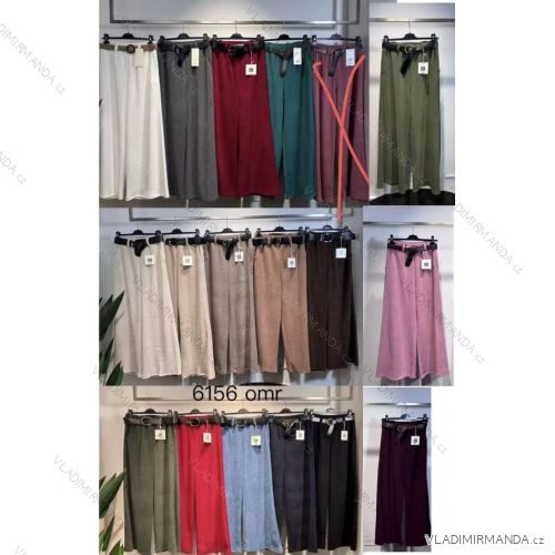 Nohavice elegantné oversize teplé dámske (XS/S/M ONE SIZE) TALIANSKA MÓDA IMM25M6156
