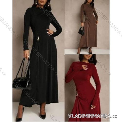 Šaty spoločenské elegantný dlhý rukáv dámske (XS/S/M ONE SIZE) TALIANSKA MÓDA IMM25M44608
