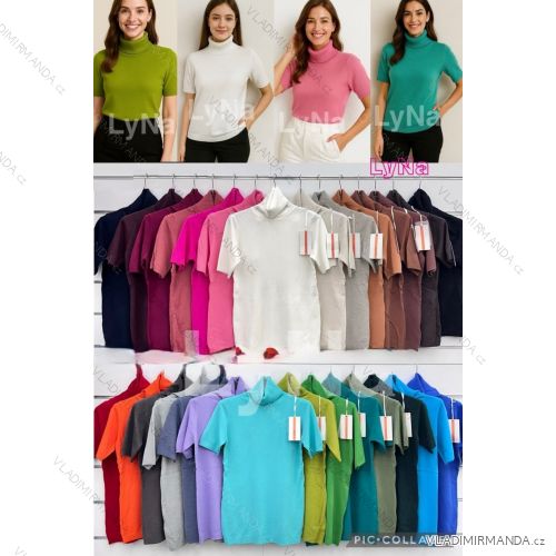 Sveter úpletový s rolákom krátky rukáv dámsky (S/M/L ONE SIZE) IMWDL2510256