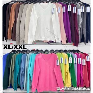 Sveter úpletový dlhý rukáv dámsky nadrozmer (XL/2XL ONE SIZE) IMWDL2510229