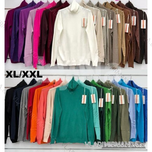 Sveter teplý s rolákom dlhý rukáv dámsky nadrozmer (XL/2XL ONE SIZE) IMWDL2510270