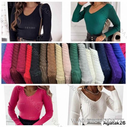 Tričko rebrované teplé dlhý rukáv dámske (S/M/L ONE SIZE) TALIANSKA MODA IMWKA259898