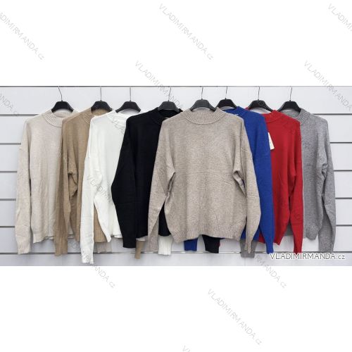 Sveter úpletový dlhý rukáv dámsky (S/M/L ONE SIZE) TALIANSKA MÓDA IMWKK2511746