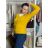 Svetr úpletový na knoflíky dlhý rukáv dámsky SANDY (S/M/L) TALIANSKA MODA IMM255818-18/DUR S/M/L žlutá hořčicová