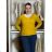 Svetr úpletový na knoflíky dlhý rukáv dámsky SANDY (S/M/L) TALIANSKA MODA IMM255818-18/DUR S/M/L žlutá hořčicová