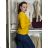 Svetr úpletový na knoflíky dlhý rukáv dámsky SANDY (S/M/L) TALIANSKA MODA IMM255818-18/DUR S/M/L žlutá hořčicová