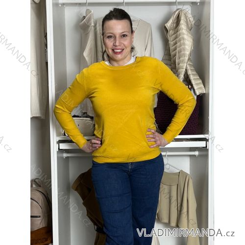 Svetr úpletový dlouhý rukáv dámský (S/M/L ONE SIZE)  EXTRAME ITALSKá MóDA IMM22Fd5816