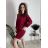 Šaty krátke teplé dlhý rukáv dámske (S/M/L ONE SIZE) TALIANSKA MÓDA IMD25225
