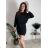 Šaty krátke teplé dlhý rukáv dámske (S/M/L ONE SIZE) TALIANSKA MÓDA IMD25225