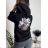 Mikina oversize s kapucňou dlhý rukáv dámska ILONA  (S/M/L ONE SIZE) TALIANSKA MÓDA IMWDZ251111/DUR S/M/L hnedá