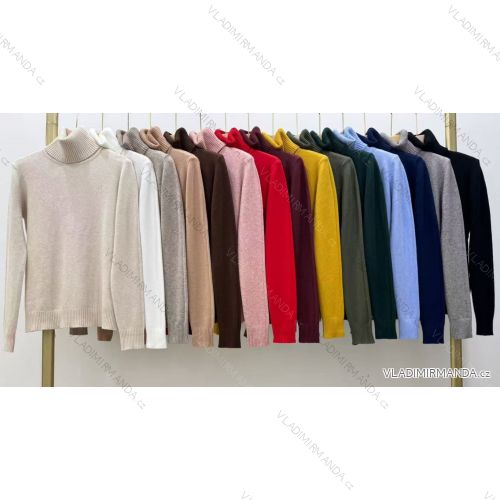Sveter úpletový s rolákom dlhý rukáv dámsky (S/M/L ONE SIZE) TALIANSKA MÓDA IMWKK2511756
