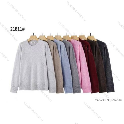 Sveter úpletový dlhý rukáv dámsky (S/M/L ONE SIZE) TALIANSKA MÓDA IMWKK2511759