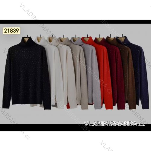 Sveter teplý s rolákom dlhý rukáv dámsky (S/M/L ONE SIZE) TALIANSKA MÓDA IMWKK2511761