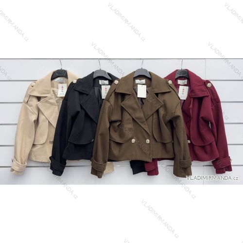 Kabátik krátky slabý dlhý rukáv dámsky (S/M/L ONE SIZE) TALIANSKA MÓDA IMWKK2511773