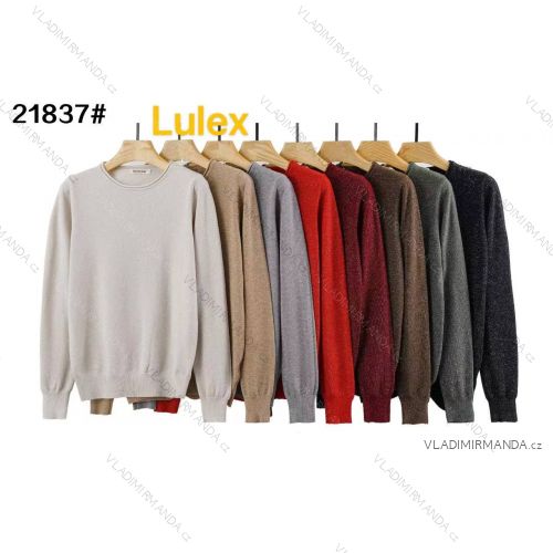 Sveter úpletový dlhý rukáv dámsky (S/M/L ONE SIZE) TALIANSKA MÓDA IMWKK2511778
