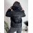 Bunda dlhý rukáv dámska (S/M/L ONE SIZE) TALIANSKA MÓDA IMPOZ25SM-3276/DU čierna S/M/L