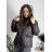 Bunda dlhý rukáv dámska (S/M/L ONE SIZE) TALIANSKA MÓDA IMPOZ25SM-3276/DU čierna S/M/L