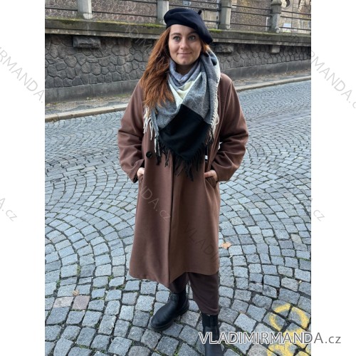 Šál teplá veľká dámska kašmírové (uni š.72, d.190) ORCHIDEJ ORC25DAN2312-63/DUR ONE SIZE čierna