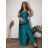 Šaty spoločenské dlhé carmen na ramienka dámske ADELE (M/L/XL ONE SIZE) TALIANSKA MóDA IM4251147