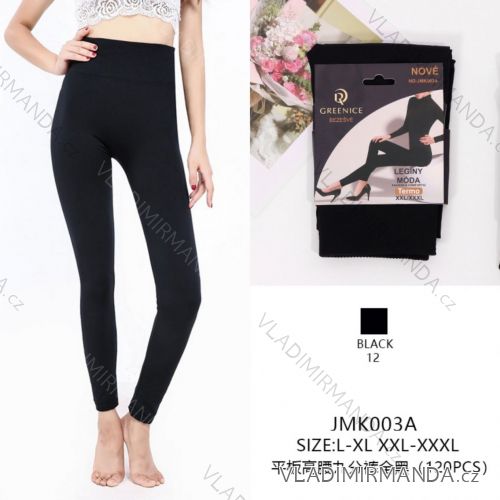 Legíny bezšvové dlhé dámske nadrozmer (L -3XL/čierna) GREENICE GRE25JMK003A
